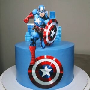 Captain America Theme Cake