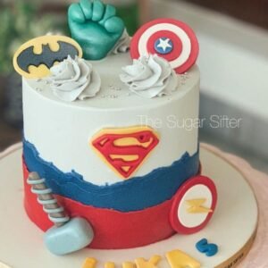 Avenger Kids semi fondant Cake