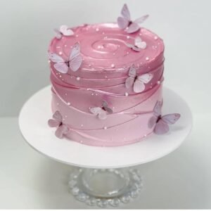 Pretty Pink Butterfly Cake