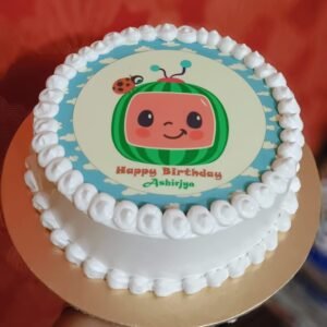 Cocomelon Semi Fondant 2 Tier Cake