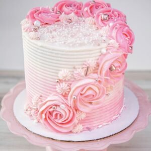 Pink rosette Cake