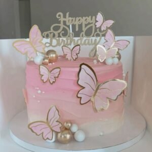 Butterfly n Pearls Cake